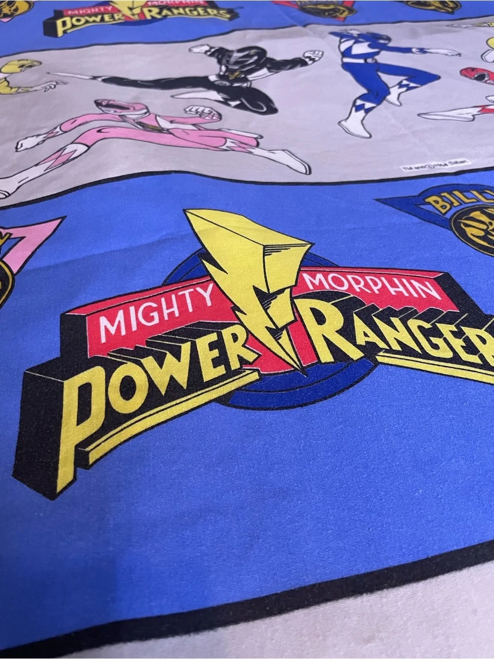 Vintage 90s Springs Sabin Power Rangers Full Size Flat Sheet
